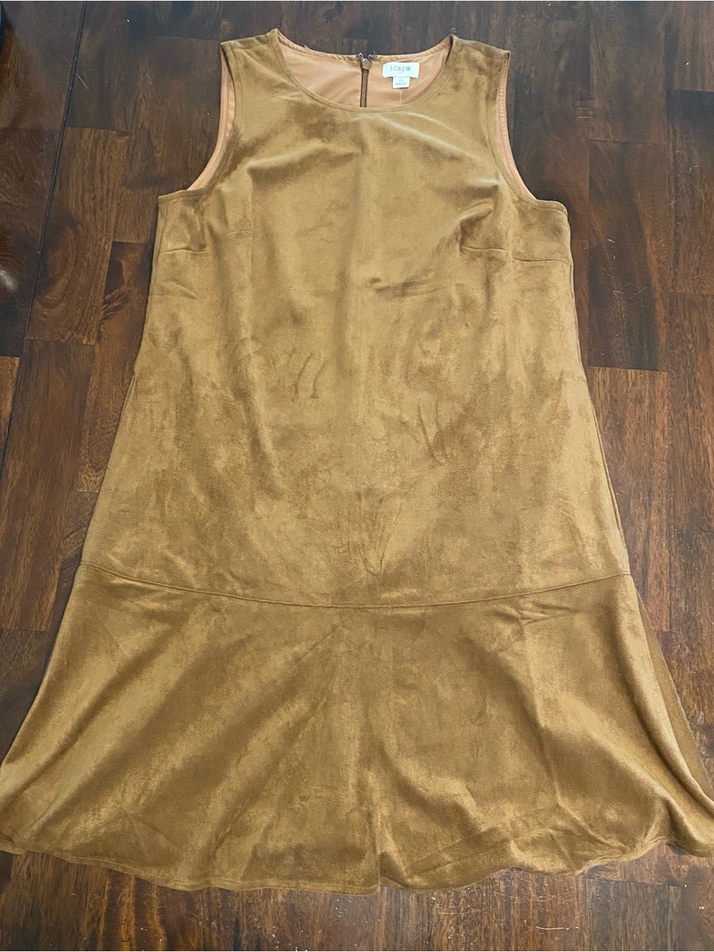 NWT J. Crew Factory Camel Suede-Look Sleeveless A-Line Dress